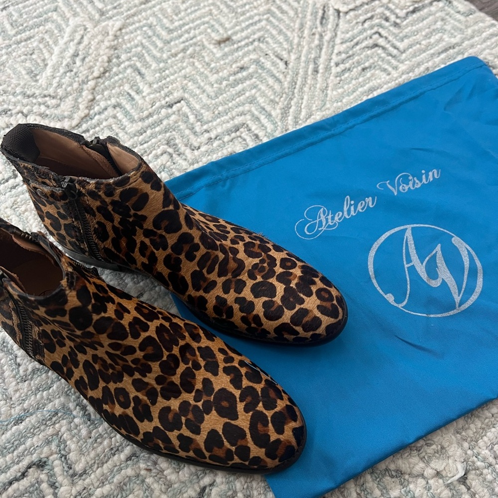 Leopard Print Ankle Booties